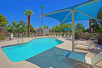 Sparkling community pool